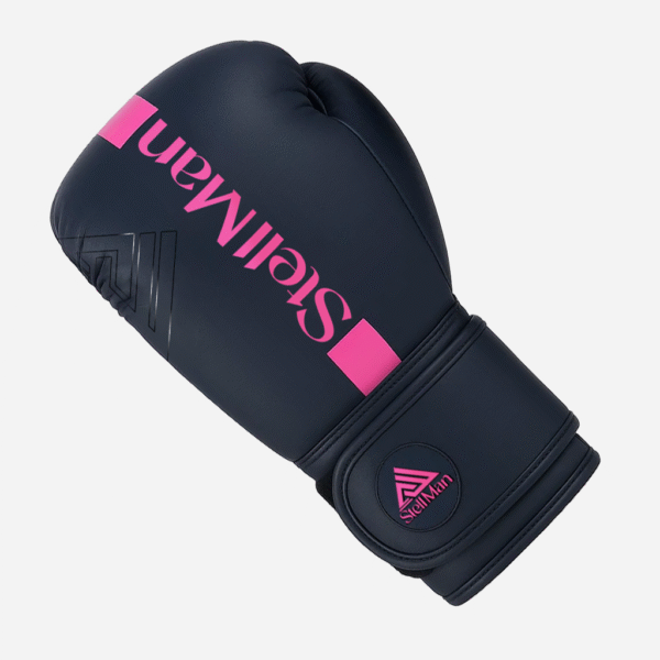Matte Black & Pink Boxing Gloves - Image 2