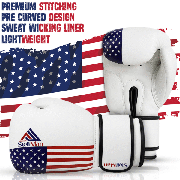 White Flag Boxing Gloves - Image 4