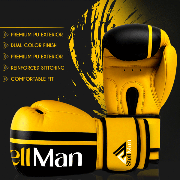 Boxing Gloves – Yellow/Black - Image 5