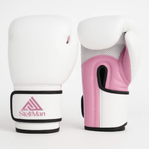 Boxing Gloves - White/Pink