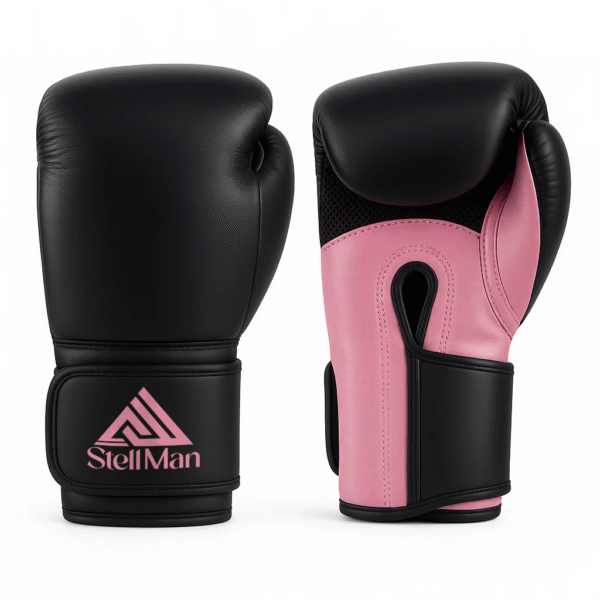 Boxing Gloves - Black & Light Pink