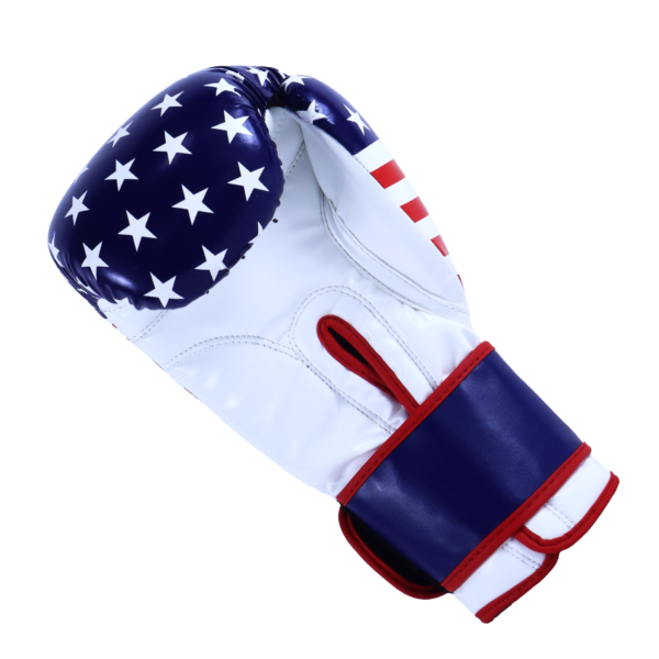 White & U.S. Flag Boxing Gloves - Image 3