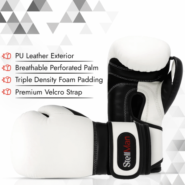 Boxing Gloves White/Balck - Image 5